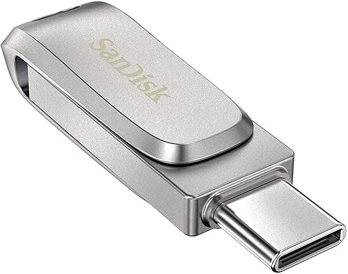 SanDisk 128GB Ultra Dual Drive Luxe USB Type-C - SDDDC4-128G-G46 128GBG Up to 150 MB/s Silver