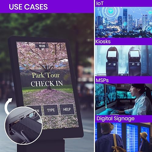 AZULLE Access Pro Fanless Mini PC Stick, Intel N100 0.8GHz, 4GB RAM, 64GB eMMC, Windows 10 IoT Enterprise with Zoom Software