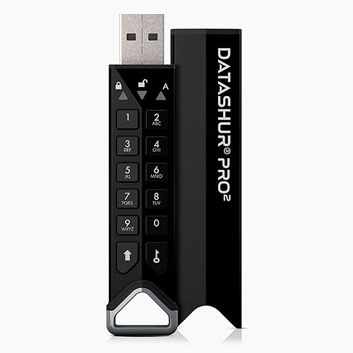 iStorage datAshur PRO2 - Secure Encrypted Flash Drive (512GB), black (IS-FL-DP2-256-512) Black 512GB