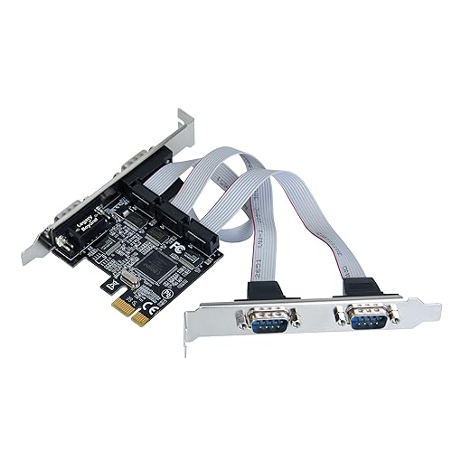 SIIG Legacy and Beyond Series Quad (4 Port) Serial RS-232 PCIe Card with 16C550 UART quad serial port