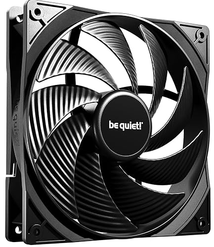 be quiet! Pure Wings 3 140mm PWM fan, high maximum speed, low minimum speed, optimised fan frame, exceptionally high air pressure, very quiet operation, rifle bearing, BL108 PW 3 140MM PWM Black