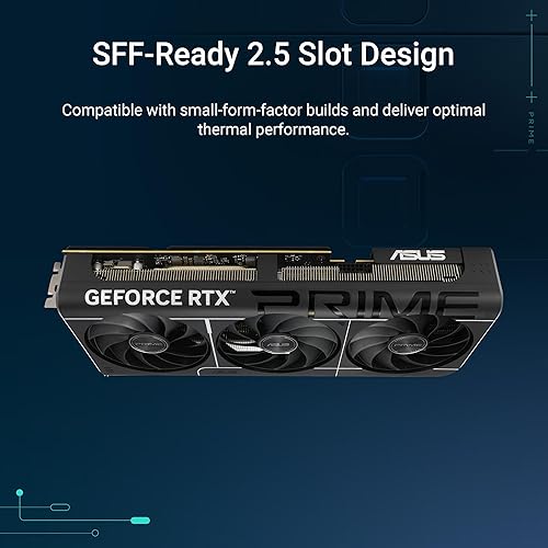 The SFF-Ready ASUS Prime GeForce RTX™ 5080 OC Edition 16GB GDDR7 Graphics Card (PCIe® 5.0, 16GB GDDR7, HDMI®/DP 2.1, 2.5-Slot, Axial-tech Fans, Vapor Chamber, Dual BIOS) Prime RTX5080|OC