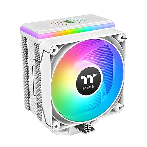 Thermaltake ASTRIA 400 ARGB CPU Cooler; 6 Copper Heat Pipes; 120mm PWM Fan; 500~1800RPM; Single Tower; Intel/AMD; 230W TDP; White; CL-P138-CA12SW-A