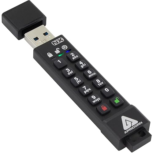 Apricorn Aegis Secure Key 3 NX 32GB 256-Bit Encrypted FIPS 140-2 Level 3 Validated Secure USB 3.0 Flash Drive, ASK3-NX-32GB