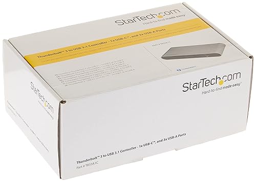 StarTech.com External Thunderbolt 3 to USB Controller - 3 Dedicated USB Host Chips - 1 Each for 5Gbps USB-A Ports, 1 Shared Between 10Gbps USB-C & USB-A Ports - TB3 Daisy Chain - Self Power (TB33A1C)