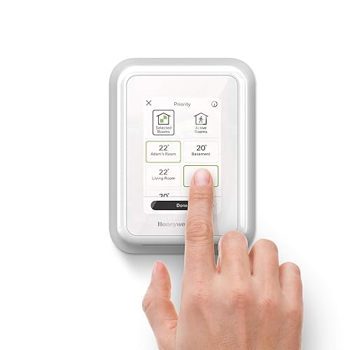 Honeywell Home T9 Wi-Fi Smart Thermostat RCHT9510WF, Smart Room Sensor Ready, Touchscreen Display, Alexa and Google Assist, C-Wire Required