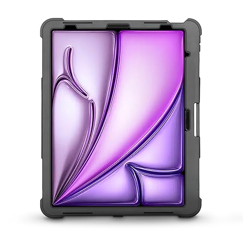 Targus SafePort Rugged Max Case for iPad Air 13-inch (M2 & iPad Pro 12.9 Inch) – MIL-STD Drop Tested, Screen Protector, Kickstand, Hand Strap, Stylus Holder, Dust & Fluid Resistant - THD968GL