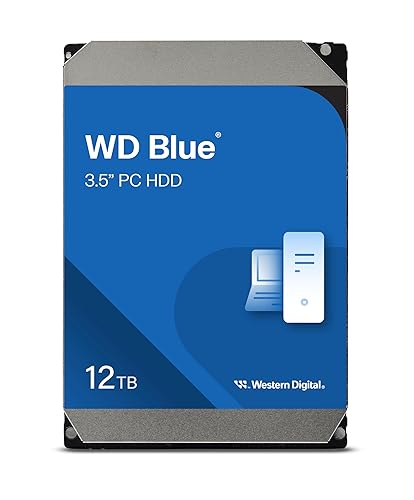 Western Digital 12TB WD Blue Internal Hard Drive HDD - 7200 RPM, SATA 6 Gb/s, 512 MB Cache, 3.5 - WD120EAGZ