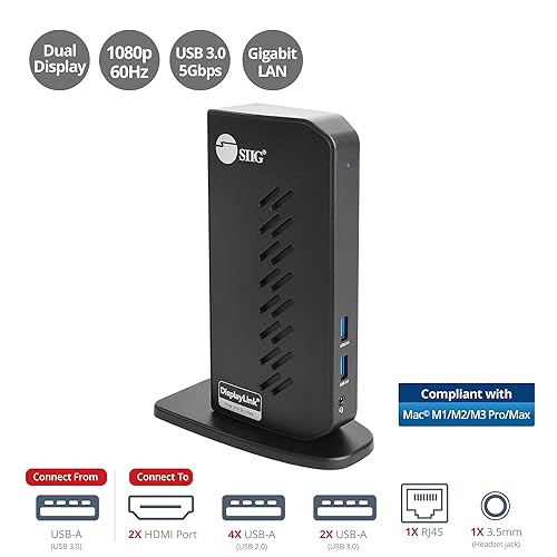 SIIG JU-DK0L11-S1 Dual Video HDMI Docking