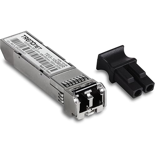 TRENDnet 10GBASE-SR SFP+ Multi Mode LC Module, TEG-10GBSR, Supports Distances up to 300m (984 feet, Hot Pluggable Fiber SFP+ Transceiver, 850nm Wavelength, Lifetime Protection, Silver 400 METERS