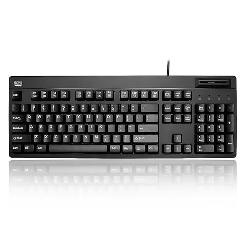 Adesso EasyTouch AKB-630SB-TAA – Smart Card Reader Keyboard (TAA Compliant)