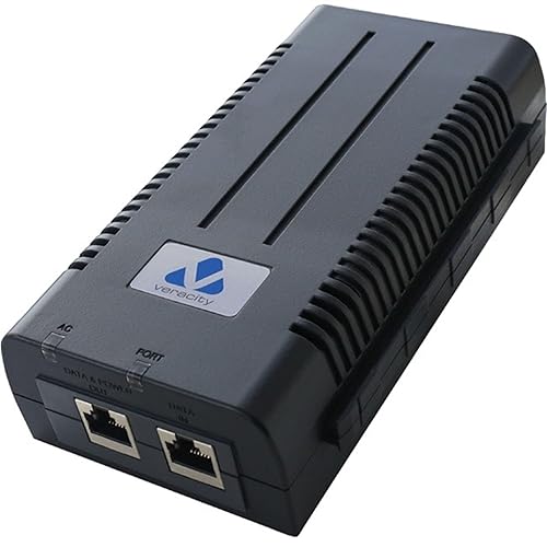 Veracity OUTSOURCE 90 PoE Injector - 120 V AC, 230 V AC Input - 54 V Output - 10/100/1000Base-T, IEC 60320 C14 Input Port(s) - 10/100/1000Base-T Output Port(s) - 90 W