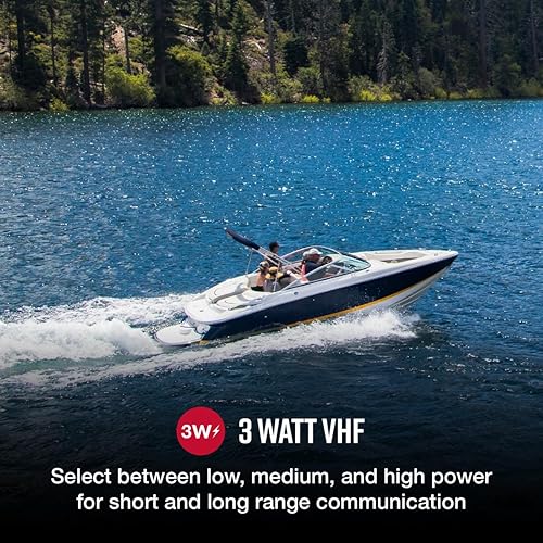 Cobra Marine Radio - MR HH150 FLT - 3 Watt, Floating, Long Range, Handheld, VHF Radio, NOAA, International, Waterproof, Submersible, Weather Alerts, LCD Screen, Belt Clip