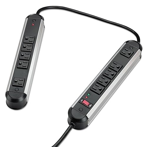 Fellowes 10 Outlet Metal Split Surge Protector (99082)
