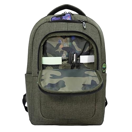 ECB34UF CYCLEE City Edition Ecologic Backpack for Notebooks and Computers (Khaki; 13 in. to 14 in.) 14.1-inch Green