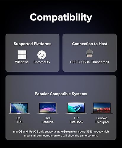 Plugable USB C to HDMI Multi Monitor Adapter | Triple 4K60 Displays | Driverless MST Hub for Windows, Chrome OS, USB-C, Thunderbolt, USB4 Laptops | Multi HDMI Ports, HDR & HDCP Compliant (USBC-MSTH3)