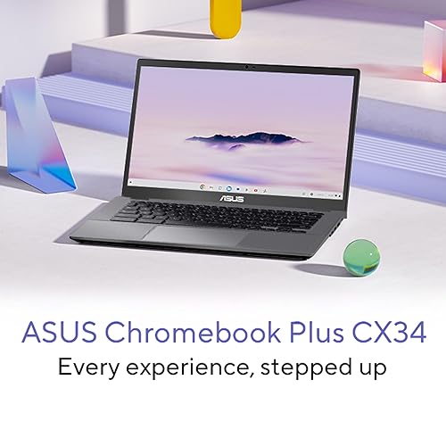 ASUS Chromebook Plus CX34 Laptop, 14 FHD (1920x1080) Touchscreen, Intel® Core™ 5 Processor 120U, 512GB SSD, 16GB LPDDR5 RAM, ChromeOS, Gray, CX3402CVA-DSU51T-CB