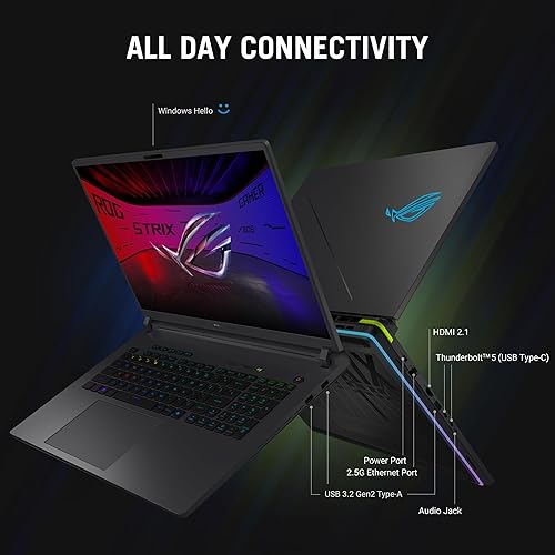 ASUS ROG Strix G16 (2025) Gaming Laptop, 16” ROG Nebula 16:10 2.5K 240Hz/3ms, NVIDIA® GeForce RTX™ 5070Ti, Intel® Core™ U9 HX, 32GB, 1TB, G615LR-DS96-CA