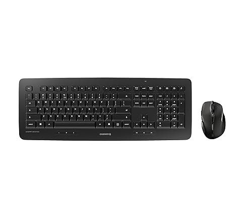 CHERRY DW 5100 - Wireless Keyboard & Mouse Combo - 10 Additional Keys - EU Layout - QWERTY Keyboard – Black