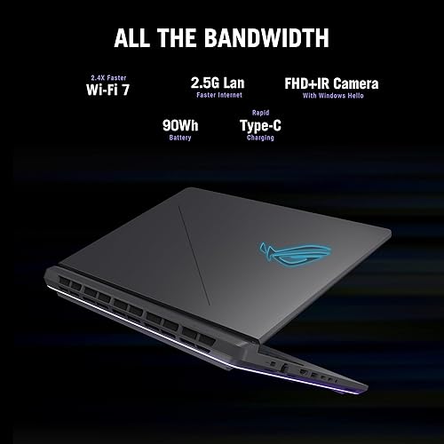 ASUS ROG Strix G16 (2025) Gaming Laptop, 16” FHD+ 16:10 165Hz/3ms Display, NVIDIA® GeForce RTX™ 5050 Laptop GPU, Intel® Core™ i7 Processor 14650HX, 16GB DDR5, 1TB PCIe Gen 4 SSD, Wi-Fi 7, Win 11 Home