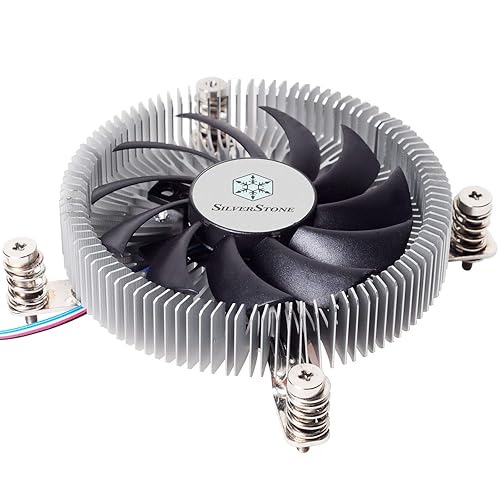 SilverStone Technology SST-NT07-115X-USA LGA1150/1151/1155/1156/1200 CPU Cooler Low Profile 23mm Tall for 65W TDP Support with 80mm PWM Fan SST-NT07-115X