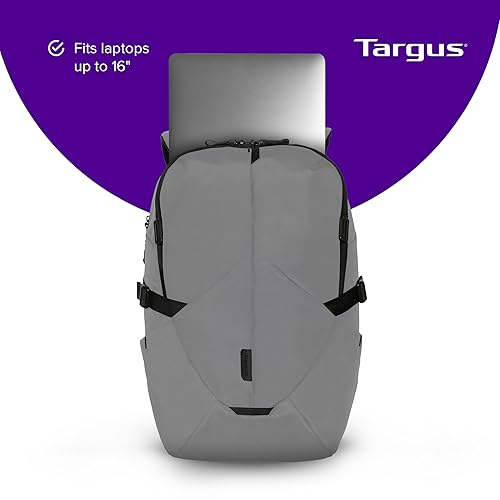 Targus – 15-16” Terra EcoSmart Laptop Backpack for Computers up to 15-16” - Multi Compartment Bag for Travel, Professional Use, College, Work - TBB64904GL - Gray, Grey