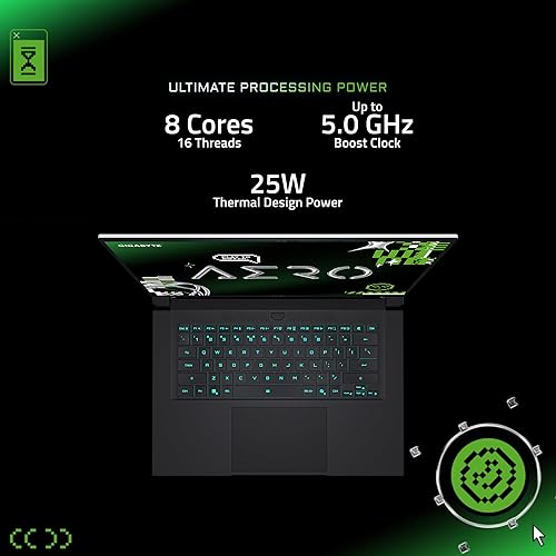 GIGABYTE AERO X16; Copilot+ PC - 165Hz 2560x1600 WQXGA - NVIDIA GeForce RTX 5070 - AMD Ryzen AI 7 350-1TB SSD with 16GB DDR5 RAM - Windows 11 Home - Space Gray AERO X16 1WH93USC94AH