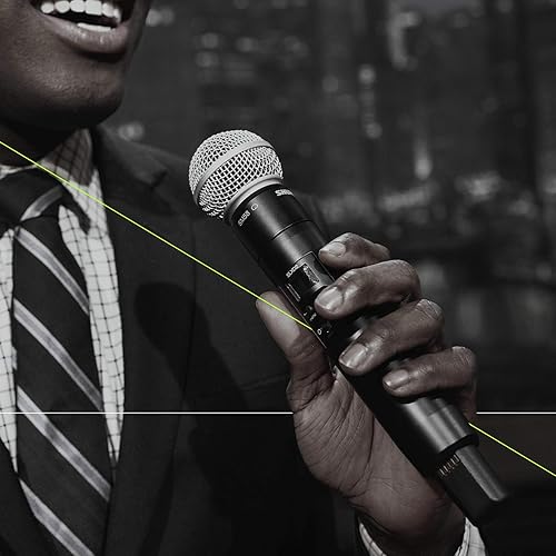 Shure SLXD24/SM58 Digital Wireless Microphone System - Includes SLXD2 Handheld Transmitter with SM58 Vocal Mic Capsule and SLXD4 Single Channel Rack Mount Receiver | G58 Band (SLXD24/SM58-G58) G58 Band (470-514 MHz) G58 Band (470-514 MHz)