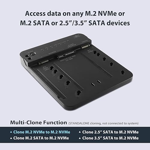 Multi-Function M.2 NVMe/SATA Storage Adapter with Clone Function (CB-M2NVME-C3)