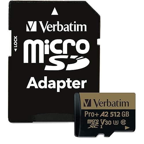 VERBATIM 512GB Pro Plus 666X microSDXC Memory Card with Adapter, UHS-I V30 U3 Class 10 with A2 Rating (70393) 512GB – A2 Rating