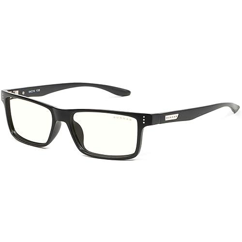 GUNNAR Youth Gaming and Computer Eyewear/Cruz, Onyx Frame, Clear Tint - Patented Lens, Reduce Digital Eye Strain, Block 35% of Harmful Blue Light