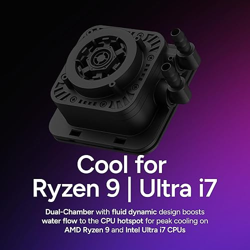Cooler Master MasterLiquid ML240 Illusion Close-Loop AIO CPU Liquid Cooler, Translucent Dome, 3rd Gen Dual Chamber Pump, 240mm Radiator, Dual MF120 Halo for AMD Ryzen/Intel 1200/1151 MLX-D24M-A18P2-R1 240mm Radiator ML240 Illusion Cooler