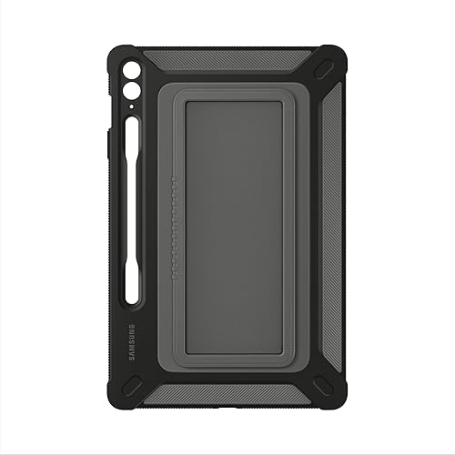 SAMSUNG Galaxy Tab S9 FE+ Outdoor Cover, Rugged Tablet Protector and Carry Case, Military Grade Protection, Built-in Kickstand, S Pen Holder, US Version, Black