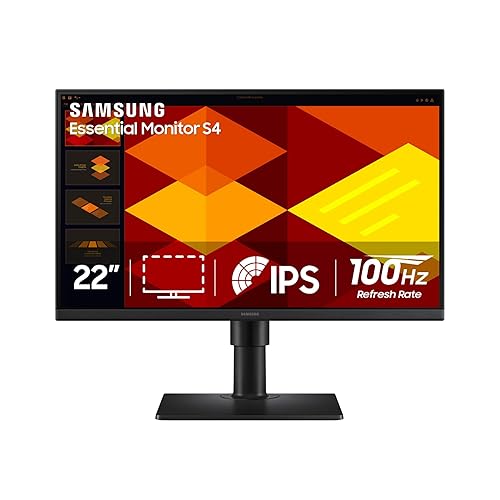 SAMSUNG Galaxy 22” (S40GD) Borderless Business Monitor with IPS Panel, 100Hz Refresh Rate, Eye Saver Mode, Ergonomic Design, Game Picture Mode, LS22D402GANXGO