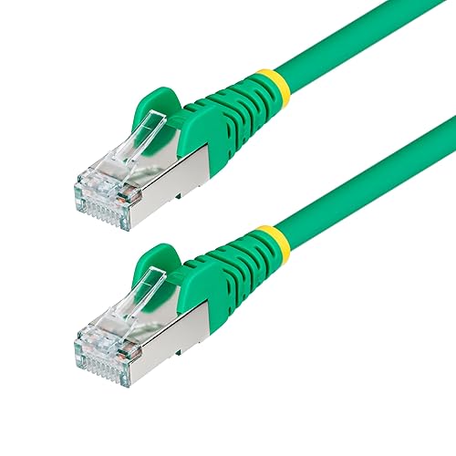StarTech.com 1ft Green CAT6a Ethernet Cable, Snagless RJ45, 10GbE, 100W PoE++, S/FTP, 500MHz, 27AWG Pure Bare Copper, LSZH