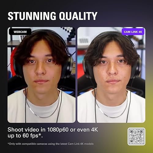 Elgato Cam Link 4K – External Capture Card for DSLR & Camcorder, ActionCam as Webcam, Meet/Stream/Record in 1080p60 or 4K30/4K60, Easy Connect for OBS/Zoom/Discord – HDMI to USB 3.0, PC/Mac/iPad