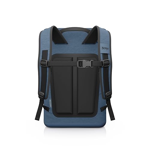 Ninja FrostVault Go 36-Can Backpack Soft Cooler with Cold Dry Zone Storage, Lightweight for Carrying, Premium Insulated Cooler, Ice for Hours, Lakeshore Blue, FF136CNV (Canadian Version)