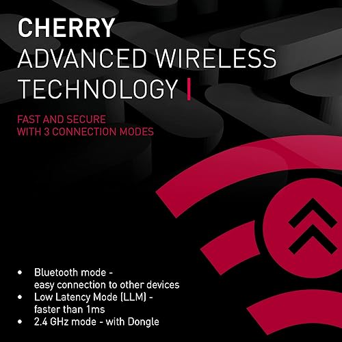 Cherry MX 3.0S Wireless Mechanical Gaming Keyboard Built-in aluminum housing for gamers with MX coffee or red gears. RGB backlit color display over 16m Blackone