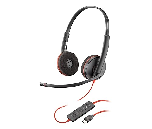 Poly Blackwire C3220 Stereo Headset, USB-C/A Black