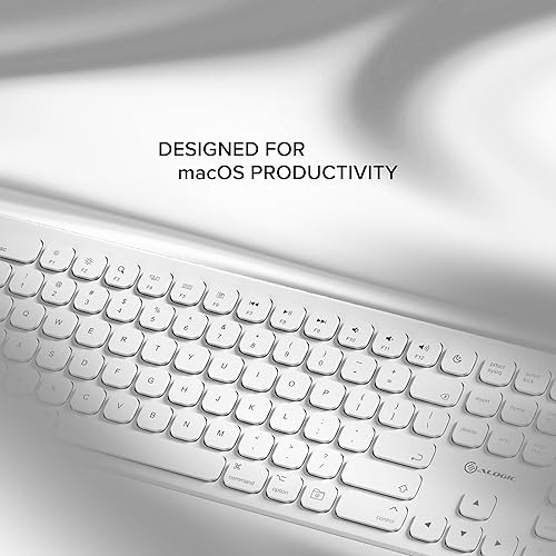 ALOGIC Echelon USB-C Rechargeable Wireless Keyboard for macOS | Keyboard with Numeric Keypad, Wireless, Bluetooth, Rechargeable. Works with Mac