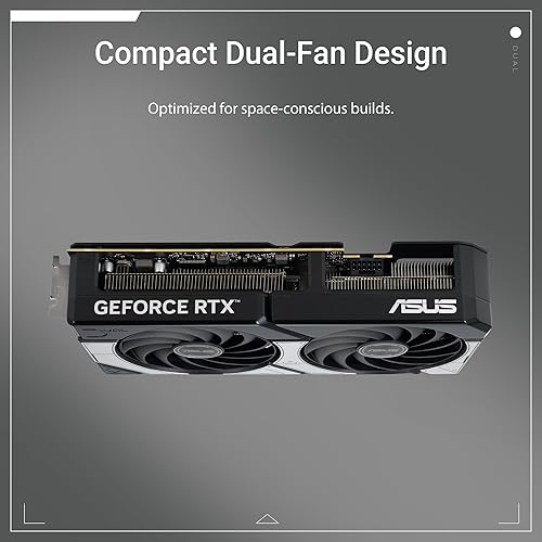 ASUS Dual GeForce RTX™ 5070 12GB GDDR7 OC Edition (PCIe 5.0, 12GB GDDR7, DLSS 4, HDMI 2.1b, DisplayPort 2.1b, Compact Dual-Fan Design, Axial-tech Fan Design, 0dB Technology, and More)