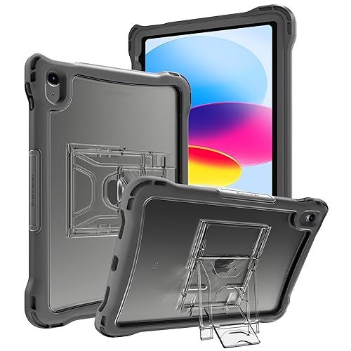 Brenthaven 360 Case Fits ONLY iPad 11th Generation A16 & 10th Generation 2022 10.9 inch Lightweight Drop Tested Touch ID Compatible Clear Back Cover Rugged Corners Durable Easy Access Protective Cases