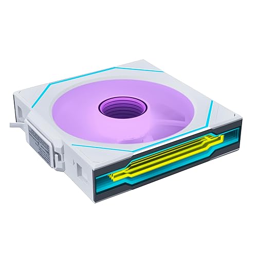 Lian Li UNI Fan SL-Infinity Wireless - 120 Single Pack - 2.4GHz Wireless Signal Control - ARGB Fan - Dual Infinity Mirror - Low Noise - Controller Not Included and Not Required - White 120 White