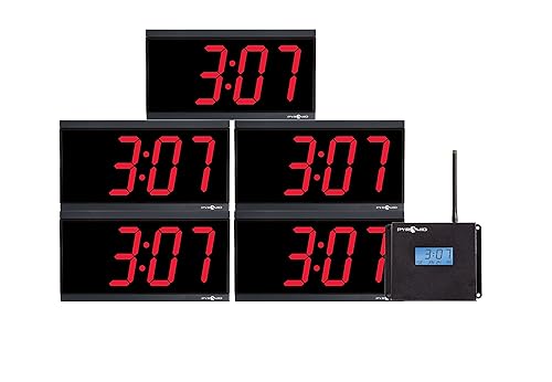 Pyramid TimeTrax SyncRF Wireles Clocks in a Box Digital Bundle (WSCBD-5)