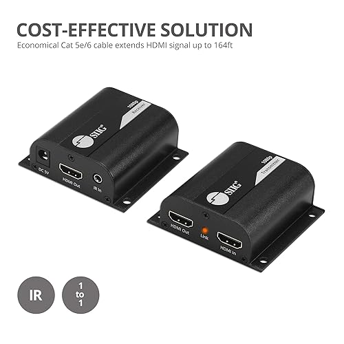SIIG Full HD HDMI Extender Over Cat5e/6 with IR - 164ft - 1 Input Device - 1 Output Device - 164 ft