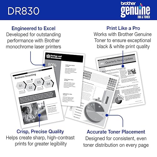 Brother Genuine DR830 Drum Unit for 15,000 Pages