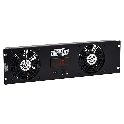 Tripp Lite Blanking Panel For 19in Racks 3U Extra-Quiet Fans Temp Sensor SRFAN3UDCTEMP