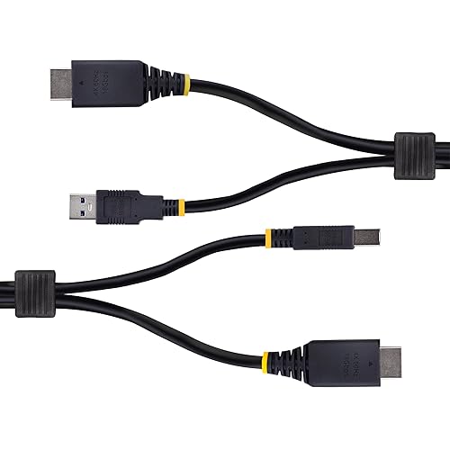 StarTech.com 10ft (3m) HDMI and USB 5Gbps KVM Cable, 4K 60Hz, HDMI 2.0 and USB Combo Cable for KVM Switch