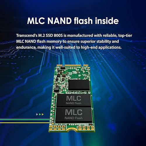 TRANSCEND TS128GMTS800S 128GB SATA III 6Gb/s MTS800 80 mm M.2 Solid State Drive 128 GB MTS800S