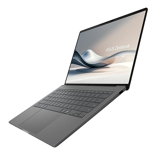 ASUS Zenbook A14; Copilot+ PC, Ultrathin Laptop, 14” WUXGA OLED, Snapdragon® X Processor, 32 GB Memory, 1TB SSD, Wi-Fi 6E, Iceland Gray, UX3407QA-DS51-CB